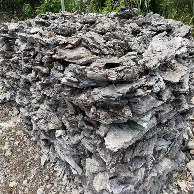 园林景观英石千层石 假山流水英德石 叠石别墅地基点缀石