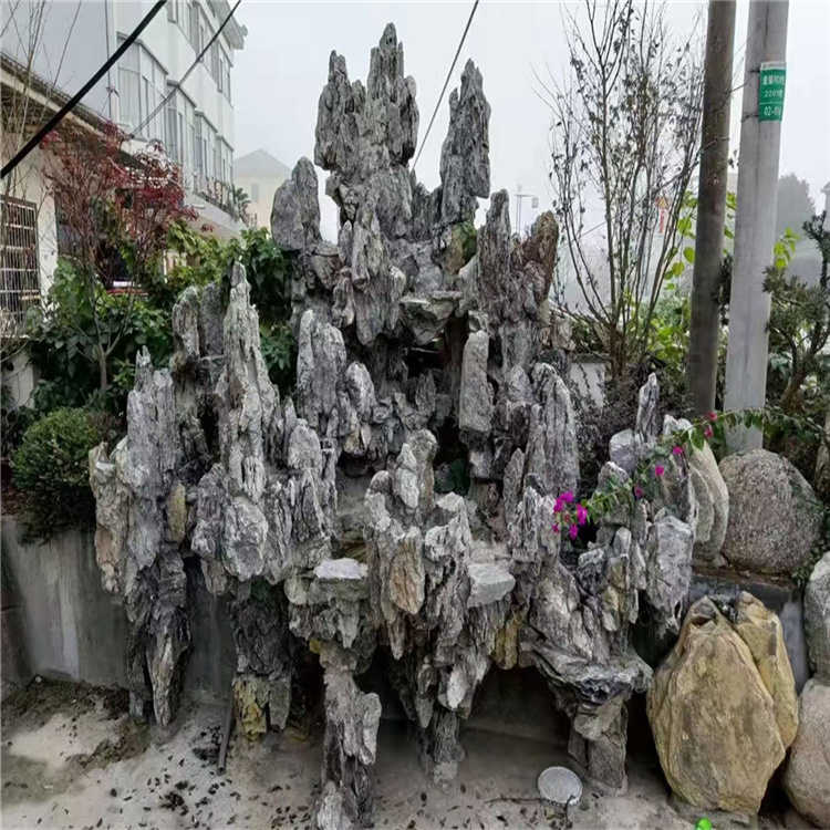 峰石假山造景英石 山峰石条石假山 英石产地厂家峰石