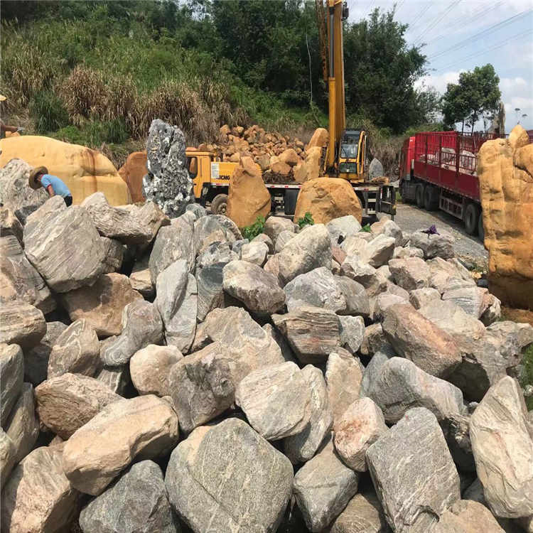 园林泰山石供应 庭院造景点缀石 泰山石景观工程石
