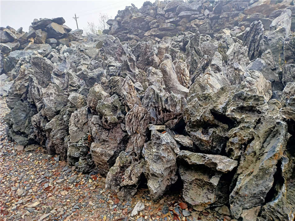峰山英石假山石 峰石庭院造景假山 公园池塘流水假山制作