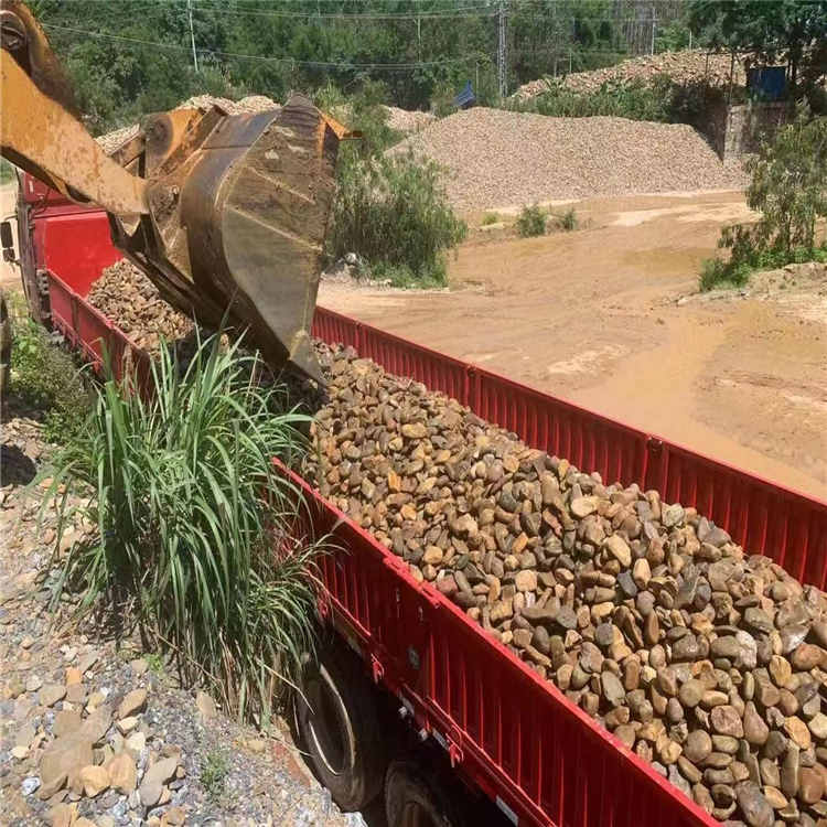 景观鹅卵石工程石 杂色河冲石卵石 铺路过滤水鹅卵石