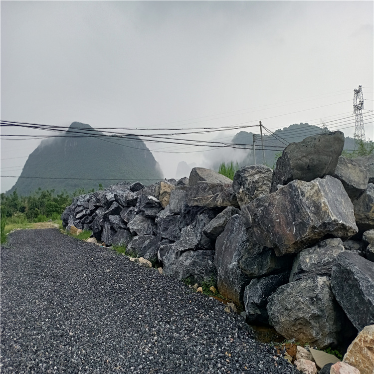 黑山石公园景观石 风景环境绿化石 园林黑山石批发厂家