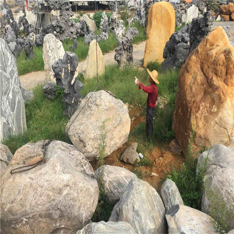 泰山石景观园林石 公园绿化石泰山石 庭院草坪造景观赏石