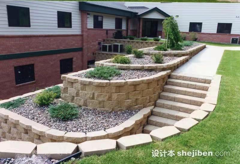 钦芃建材 园林景观挡土墙砌块生产厂家  园林景观挡土墙砌块砖  自嵌挡土墙砌块砖  公路护坡挡土墙砌块砖