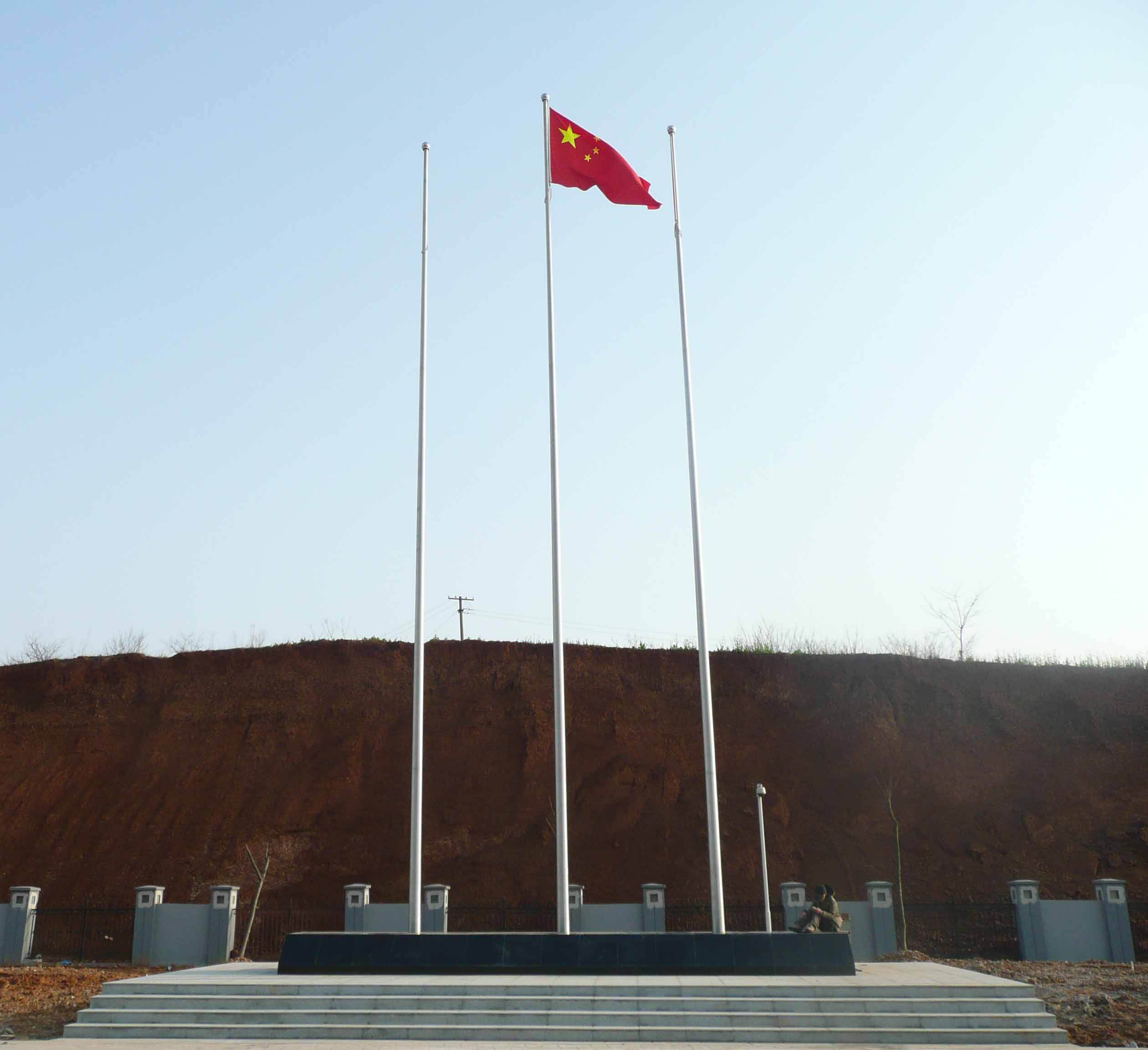 不锈钢锥形电动旗杆  手动旗杆