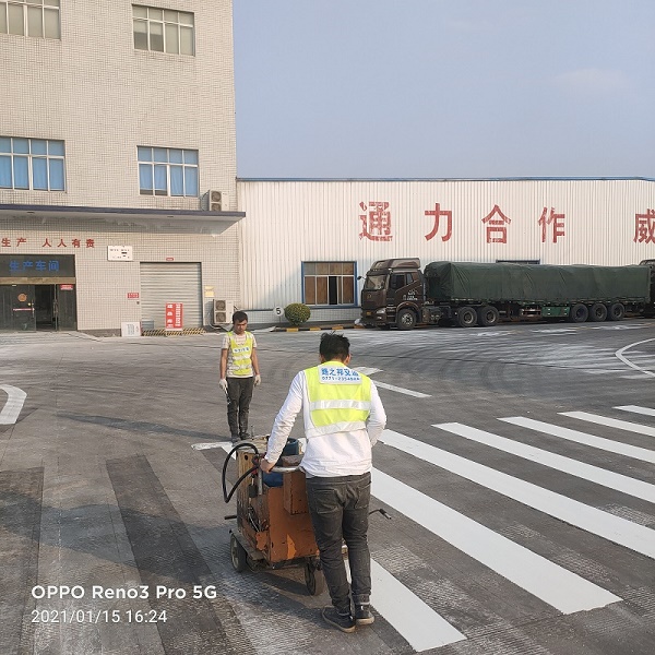 北海厂区热熔划线  北海厂区划线