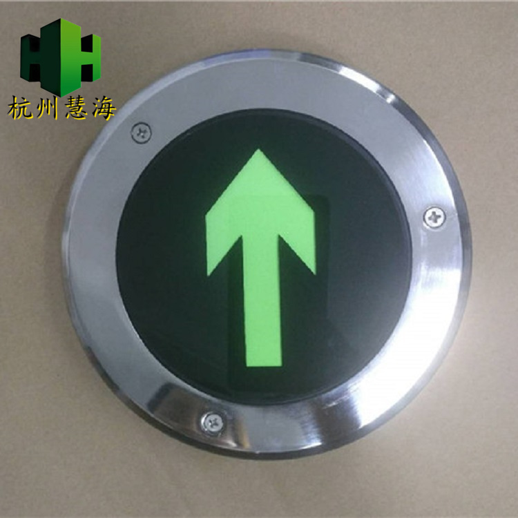 商场自发光钢化玻璃疏散标识 夜光消防安全出口指示牌  钢化玻璃夜光标识  自发光钢化玻璃箭头  夜光疏散标识