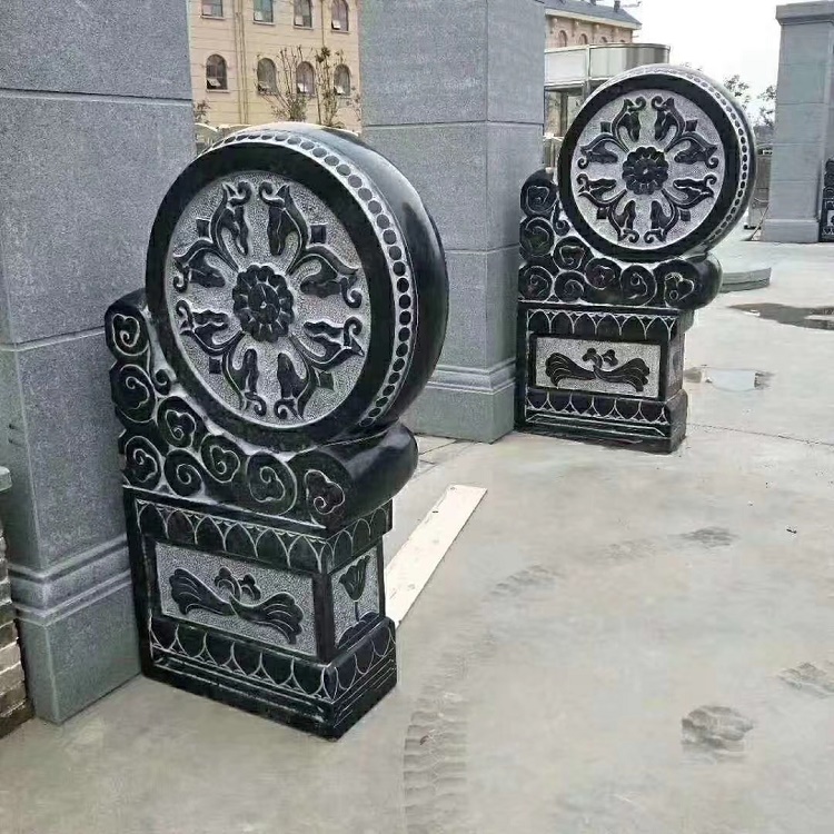 门口抱鼓 青石抱鼓 仿古石雕-济宁达辉石业