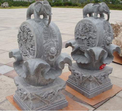 门口抱鼓 青石抱鼓 仿古石雕-济宁达辉石业