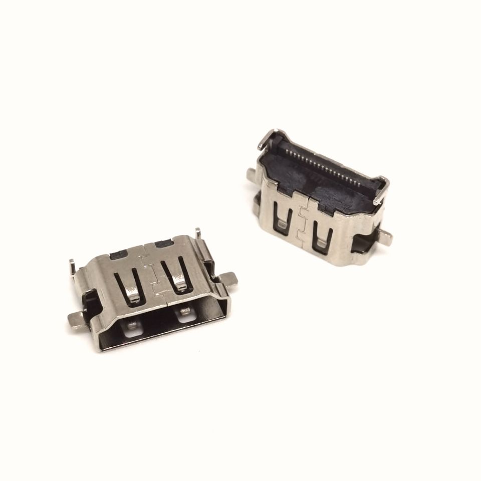 HDMI 沉板居中2.1 正向19P 前贴后插SMT+DIP