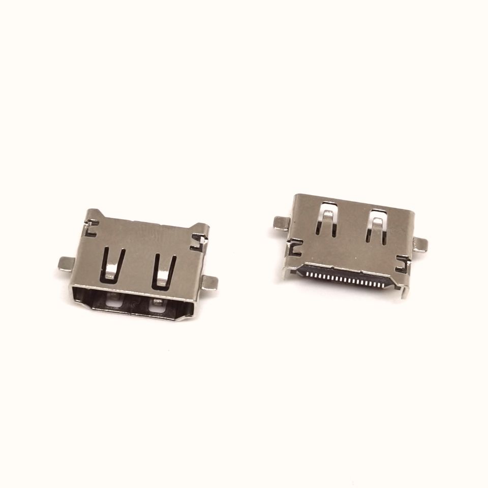HDMI 沉板居中2.1 正向19P 前贴后插SMT+DIP