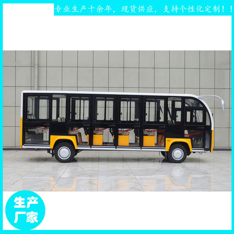 长沙市鑫威电动车厂家 18座景区全封闭游览车 电动观光车