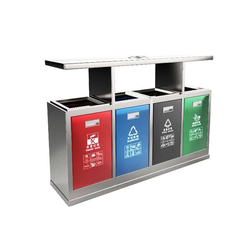 厂家供应户外市政不锈钢垃圾桶加厚款小区环卫垃圾桶