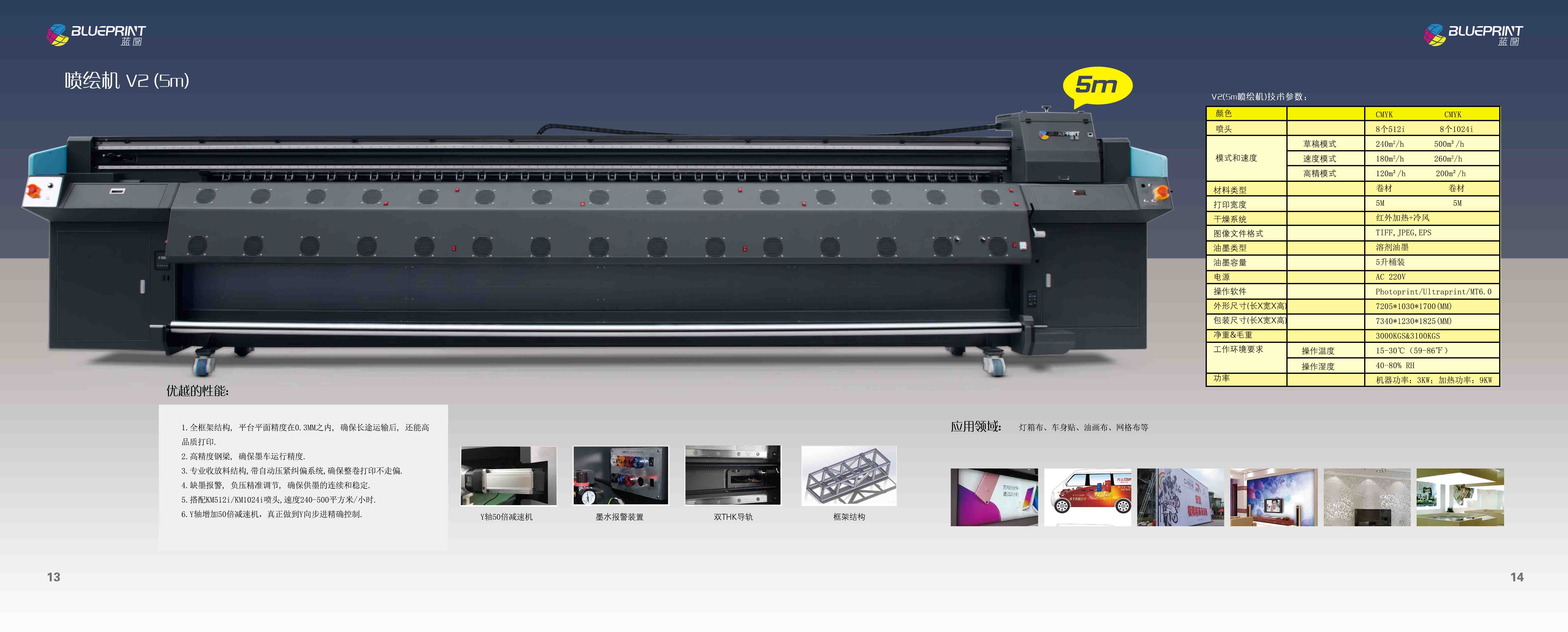 蓝图V2-5米超高速喷绘机  大型喷绘  喷绘机厂家