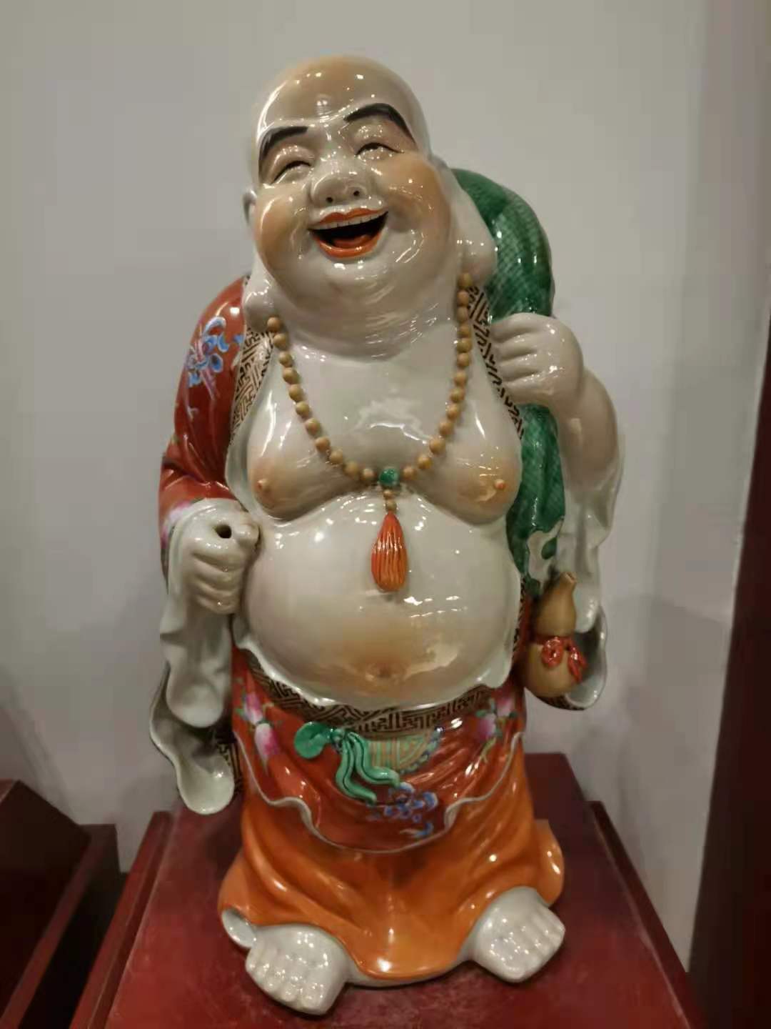 粉彩瓷地藏王菩萨站像 寺庙家用摆件大小菩萨佛像 托宝佛  寺庙家用摆件佛像