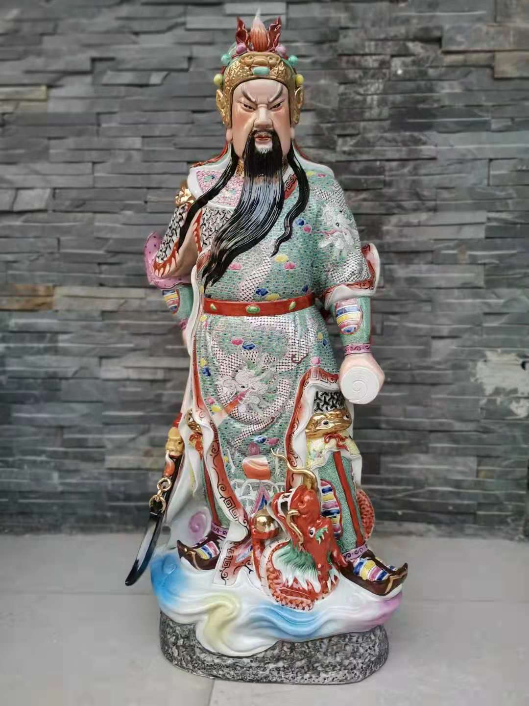 粉彩瓷地藏王菩萨站像 寺庙家用摆件大小菩萨佛像 托宝佛  寺庙家用摆件佛像
