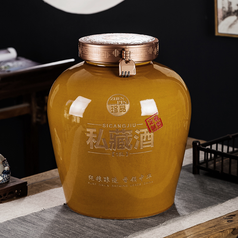 窖藏空酒坛厂家 青花黑色釉陶瓷泡酒罐10/20/50斤酒坛  10/20/50斤青花酒坛