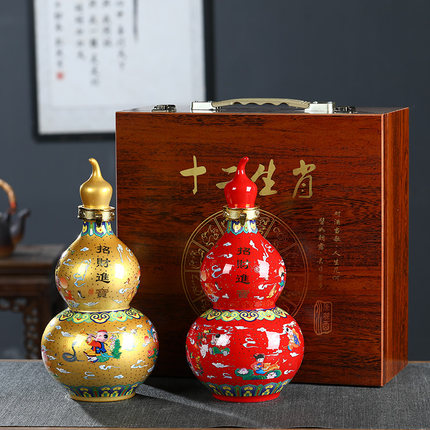 窑变葫芦瓶 陶瓷酒瓶3斤5斤 手工复古工艺酒坛  窑变葫芦瓶3斤  陶瓷酒瓶5斤