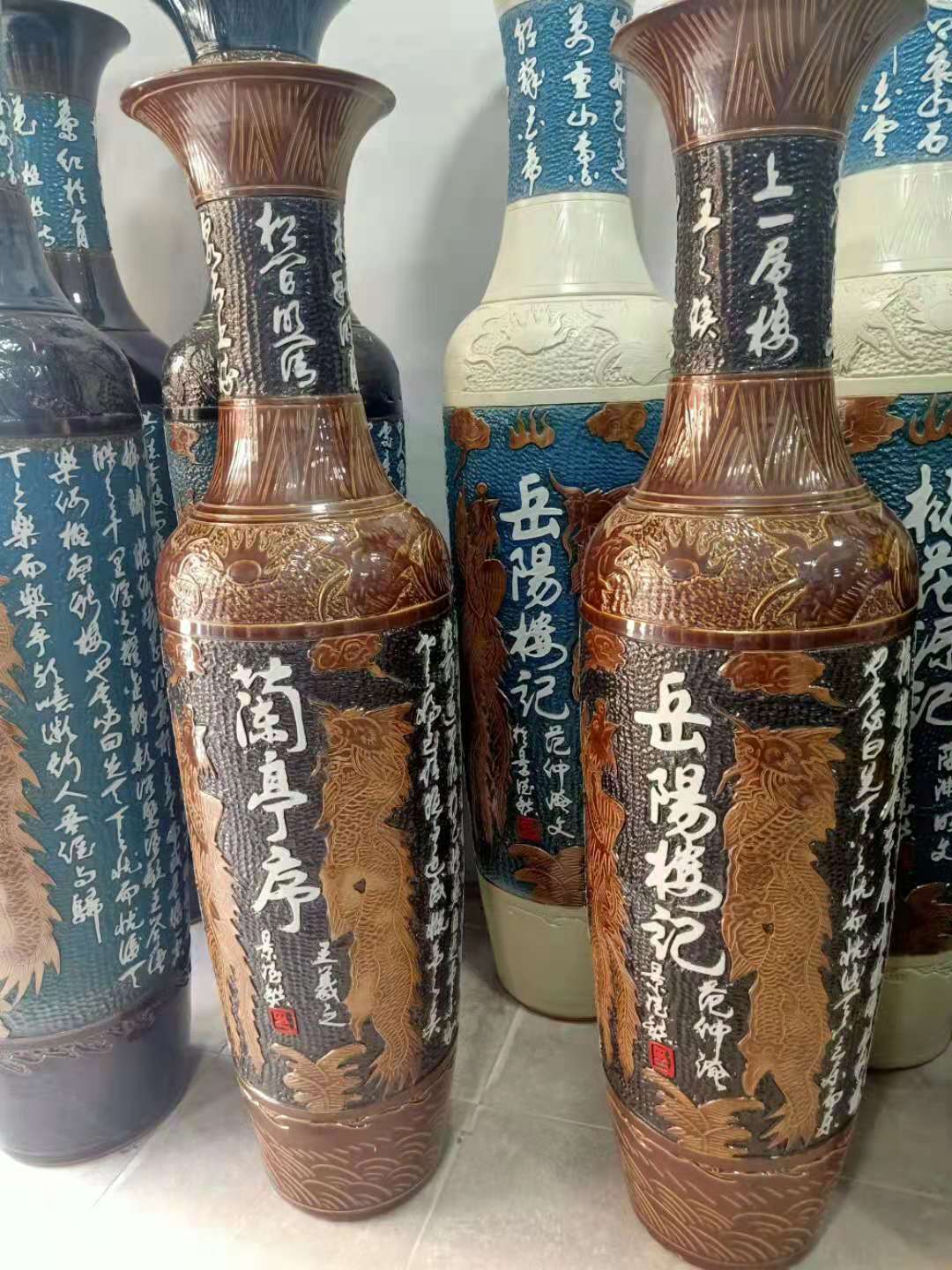 中学大学建校周年礼品大花瓶定制 公司开业送陶瓷大花瓶  建校周年礼品花瓶  粉彩陶瓷大花瓶  公司开业陶瓷大花瓶