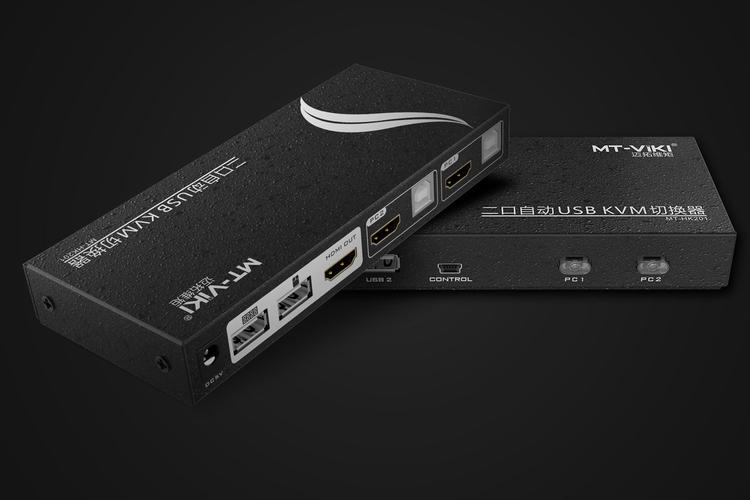 4K工业级高清2进1出HDMI自动USB KVM多电脑切换器  KVM切换器