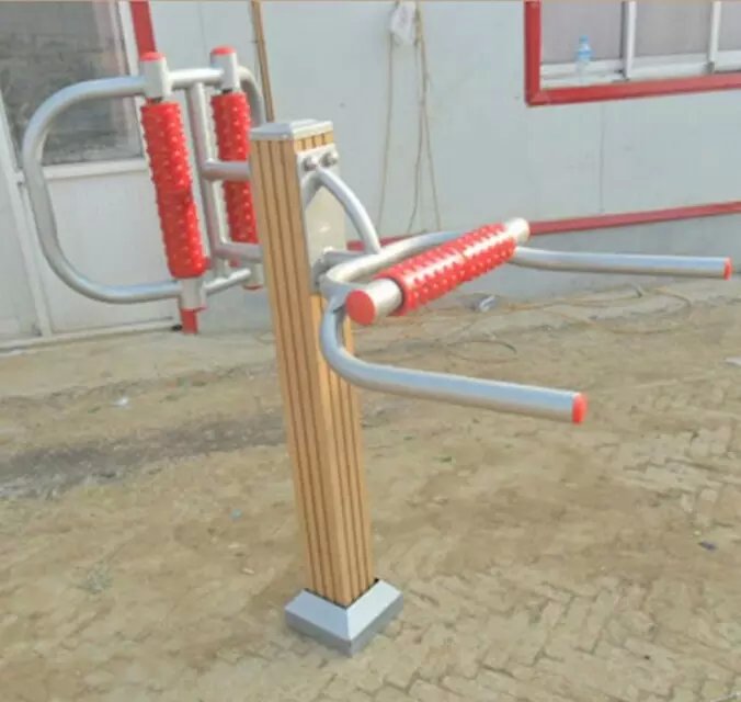 塑木小区建身器材 塑木身器材 塑木臂力训练器  塑木学校健身器材  塑木臂力训练器健身