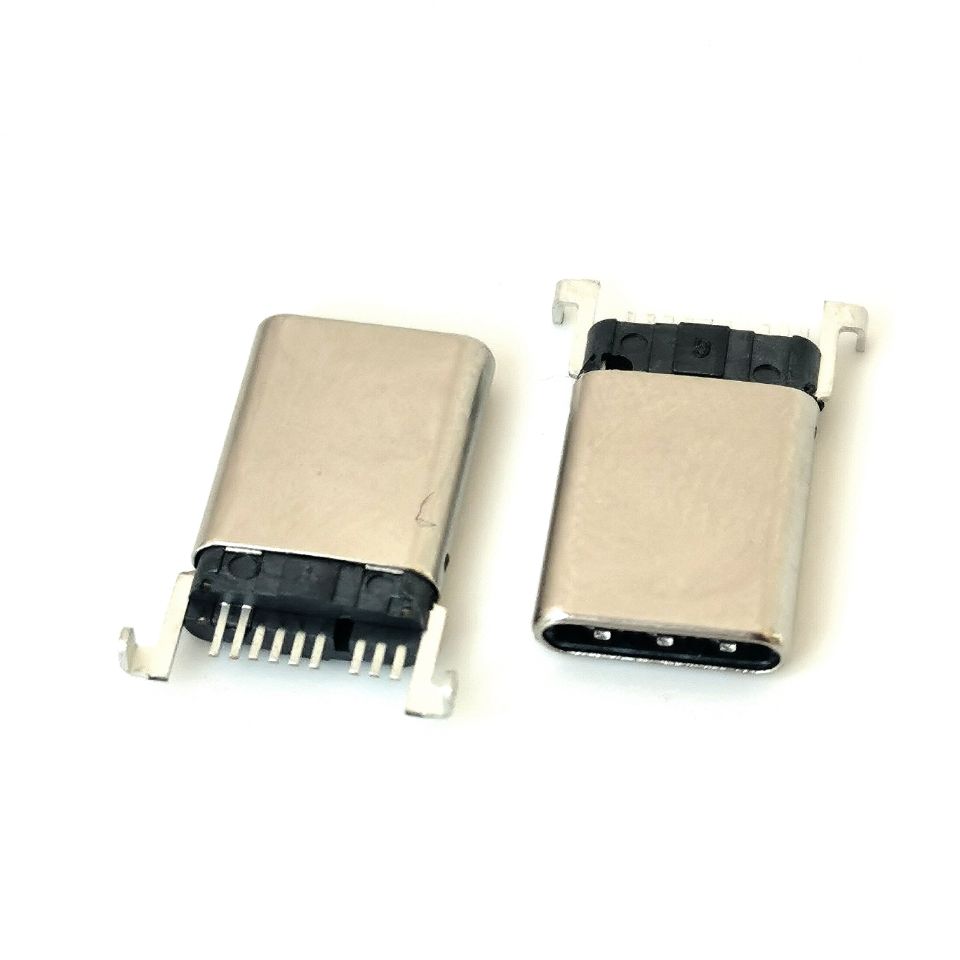9P拉伸TYPE-C公头  两脚长DIP插板  USB3.1