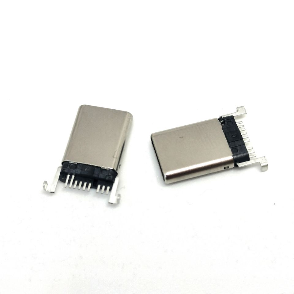 9P拉伸TYPE-C公头  两脚长DIP插板  USB3.1