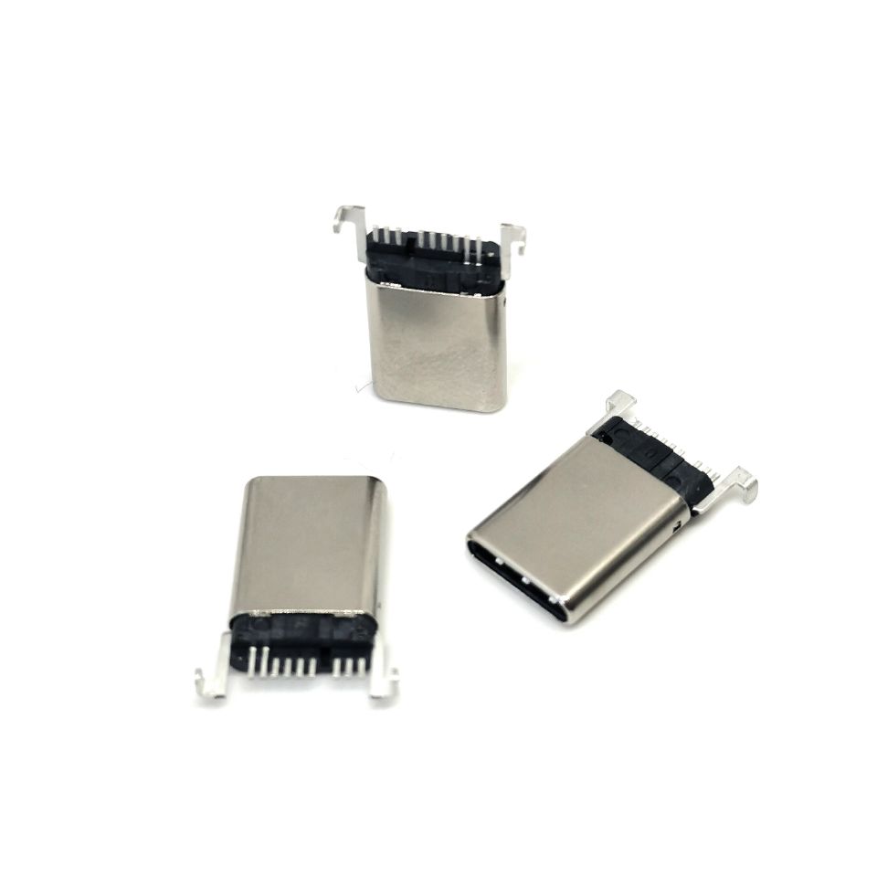 9P拉伸TYPE-C公头  两脚长DIP插板  USB3.1