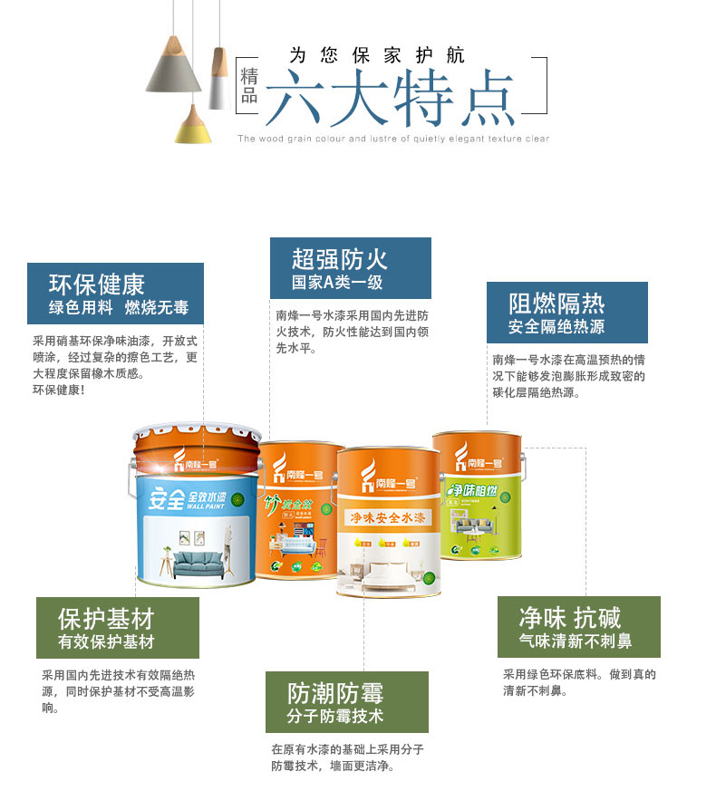 南烽一号竹炭安全水漆面漆防火涂料代理加盟