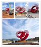 山东城市景观 不锈钢镂空环环相扣雕塑制作