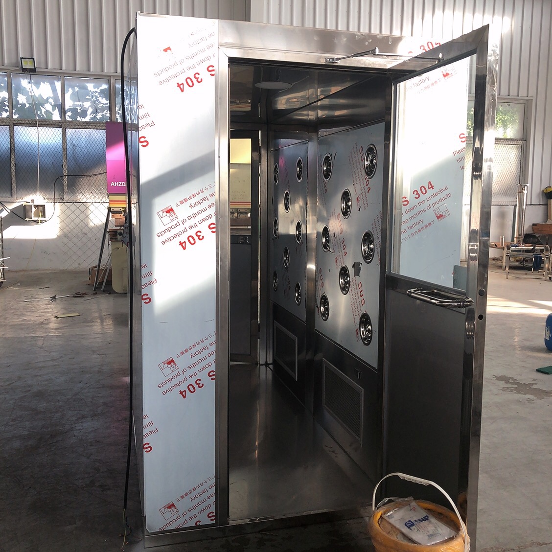 智能语音风淋室厂家 维斯特品牌sw-2f2 全不锈钢风淋室  双人风淋室供应