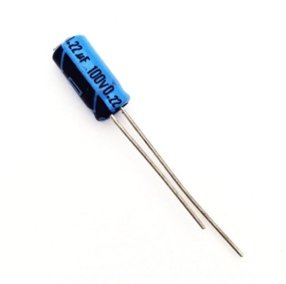 鋁電解電容器0.22UF100V 85°C徑向 5X11mm&nbsp;&nbsp;超小型电解电容&nbsp;&nbsp;低漏电电解电容&nbsp;&nbsp;插件铝电解电容