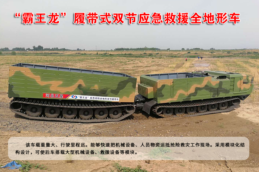 河北五星霸王龙全地形履带式双节车 水陆多用车视频  履带式水陆两栖车