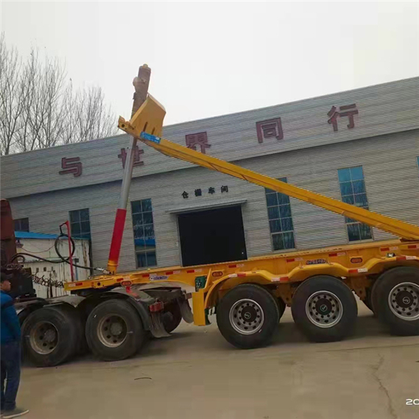 20英尺梁山一体后翻自卸车 9米集装箱自卸半挂车价格