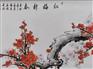 手绘寒梅报春瓷板画精美时尚陶瓷挂画定制
