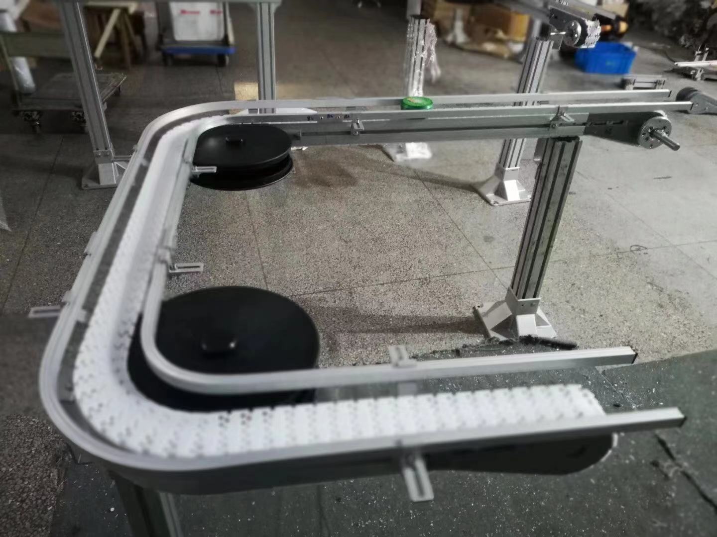 柔性链输送机齿形链板流水线  链板输送机  转弯输送机