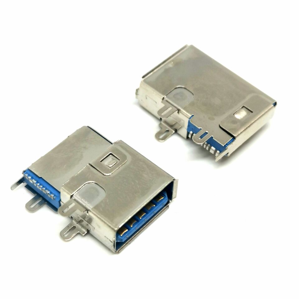 USB 3.0 侧插贴片母座AF-9P侧立式贴片插座  A母3.0侧插