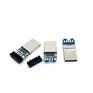 TYPE-C24P夹板公头带线夹PCB板10P焊盘3.0传输
