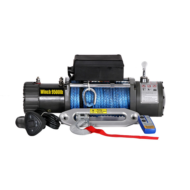 电动绞盘9500磅12v24v车辆自救牵引器提升机