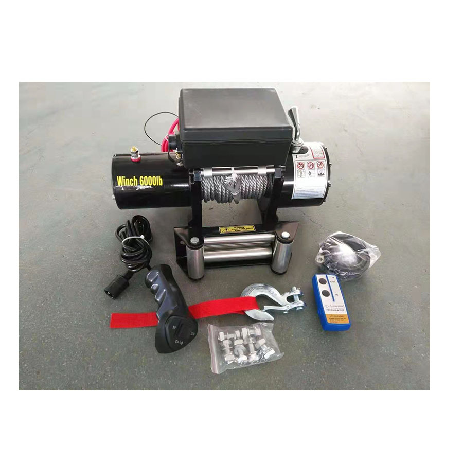 6000磅电动绞盘12v24v车辆自救牵引器提升机