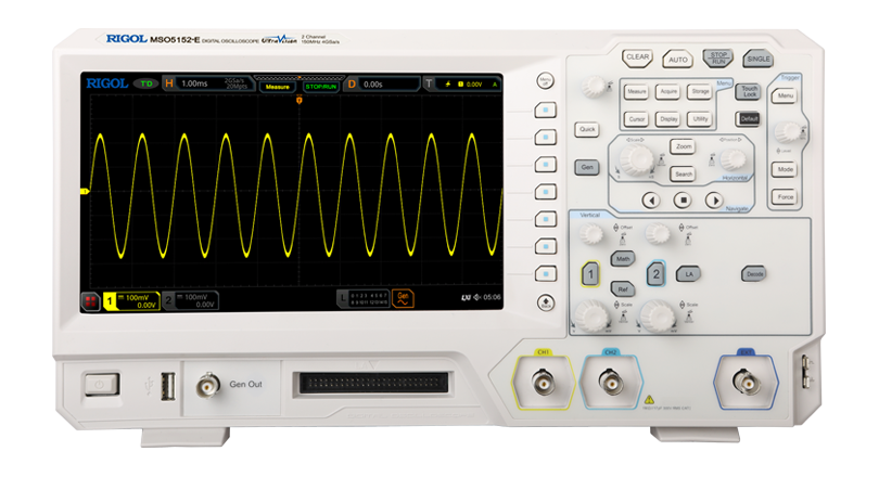 MSO5000-E系列数字示波器  触控电容屏  全内存硬件测量  远程控制
