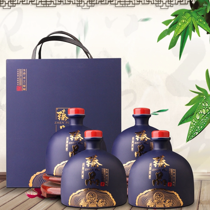 阳泉市酒瓶定做 蓝色腰鼓藏酒1斤3斤5斤陶瓷酒坛厂批发  蓝色腰鼓藏酒1斤瓶