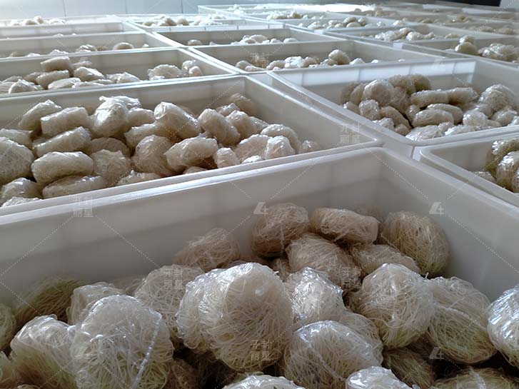 规模化办厂用酸辣粉设备，丽星即食粉丝生产线优势  方便粉丝生产线
