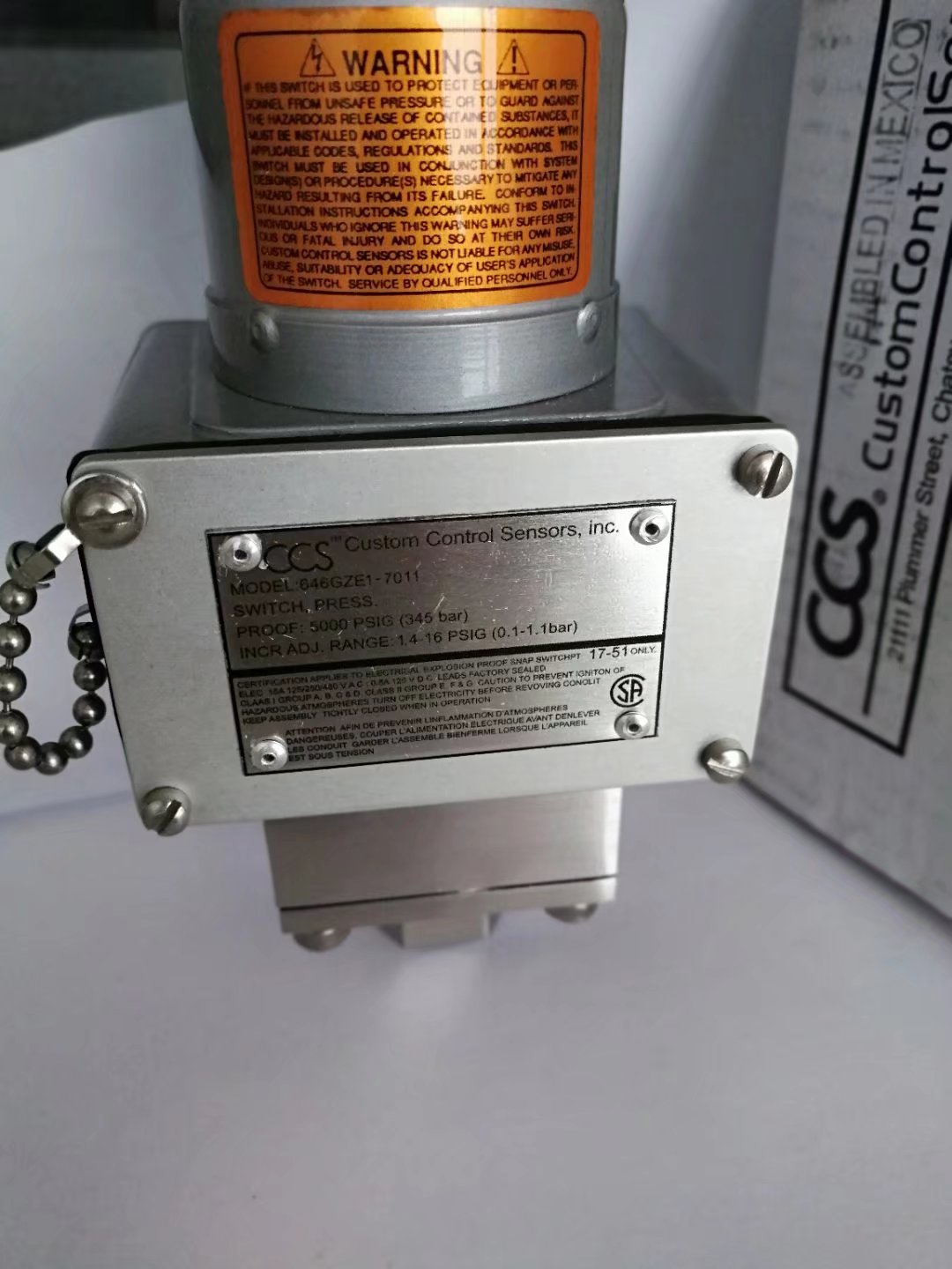 伊犁地区CCS真空开关605G1  压力开关