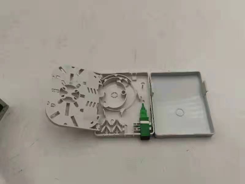2口光纤信息配线盒白色光纤面板皮线桌面盒SC光缆