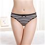 云梦妮外贸时尚条纹棉女士内裤巴拿马智利女式三角裤