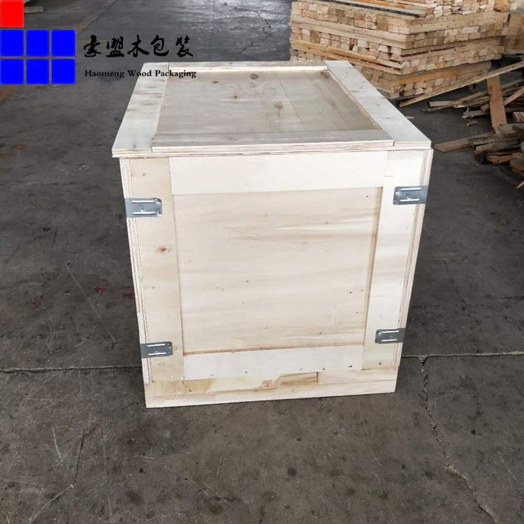 青岛免熏蒸胶合板木箱大小尺寸定制 机器五金用包装木箱  免熏蒸木箱