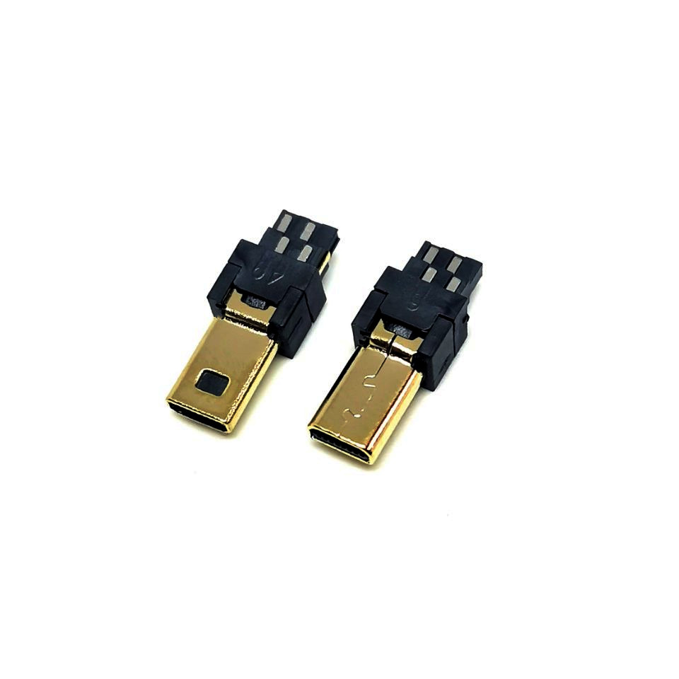 MINI-8P焊线镀金公头USB 迷你8P焊线插头 长体焊线  MINI-8P焊线公头  长体焊线式mini