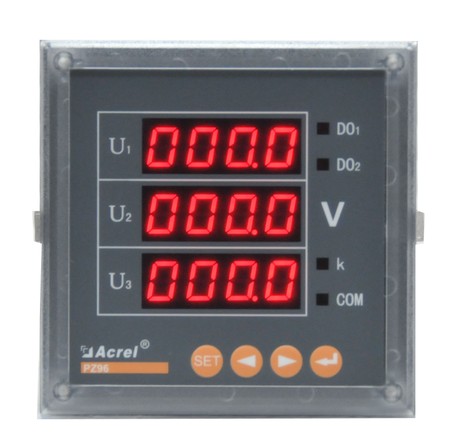 安科瑞多功能可编程电压表PZ72-AV3三相电压表  多功能电压表  数码显示  智能可编程
