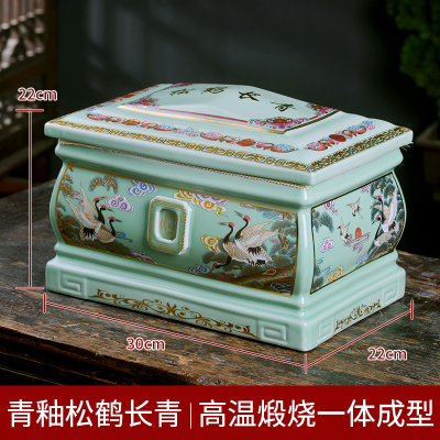 陶瓷棺材寿盒 骨灰盒生产厂 各种工艺丧葬用品骨灰坛子  骨灰盒生产厂家